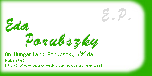 eda porubszky business card
